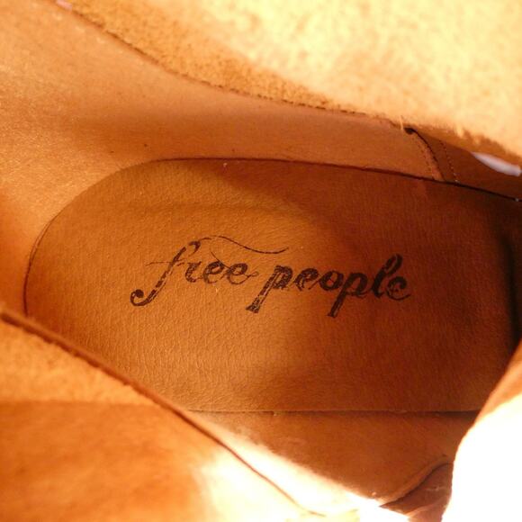 Free People Metallic Gold Essential Tall Slouch Leather Boot Spain Women 9 - Picture 11 of 14